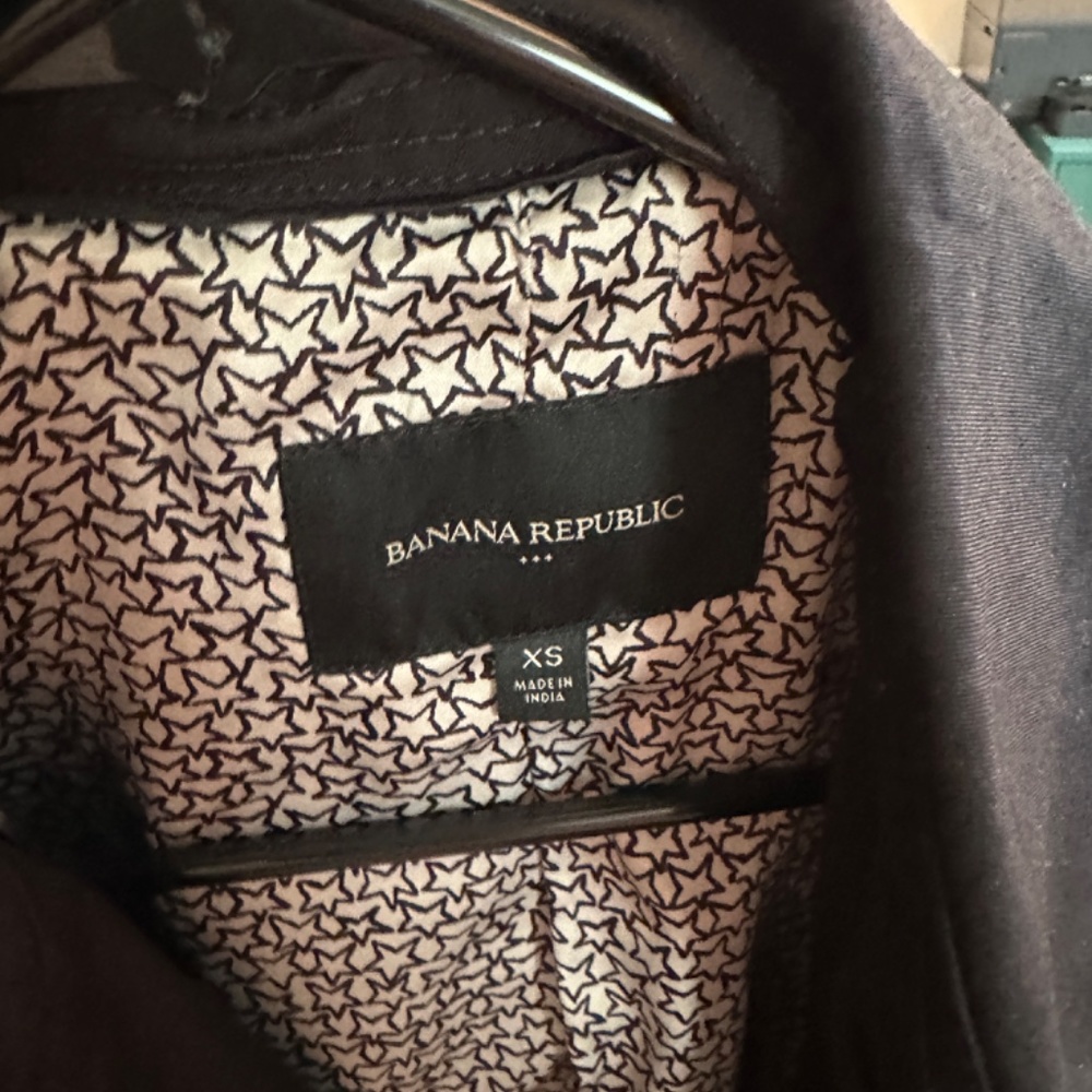 Banana republic xs black trenchcoat - Picture 8 of 8